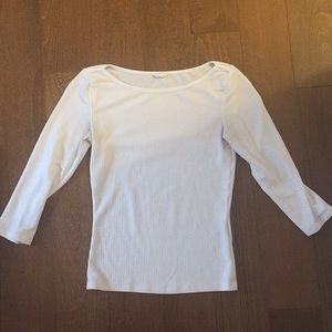 3/4 sleeves white t-shirts
